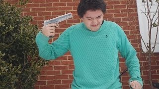 Shooting My Head With an Airsoft Gun!