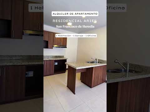 Alquilo apartamento en Heredia - San Francisco: 1 Habitación, 1 Baño, 1 Oficina, 1 Garaje, ₡320,000