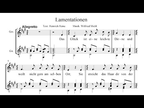 08 Lamentationen, Text: Heinrich Heine, Musik-Gesang: Wilfried Michl