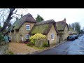 Charming English Village Rainy Winter WALK Buckland Oxfordshire