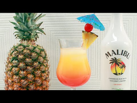 Malibu Sunset Cocktail | Belize Sunset
