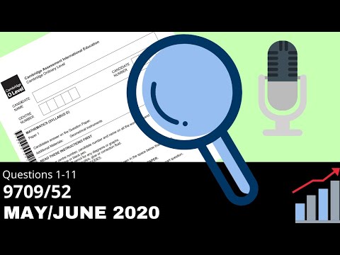 A-Level Pure Mathematics Statistics S1 May June 2020 Paper 52 9709/52