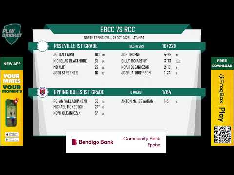 Epping Bulls 1st Grade v Roseville 1st Grade