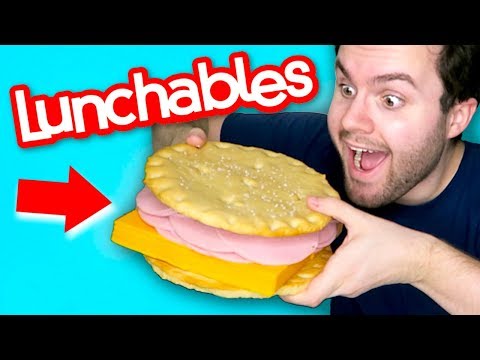 DIY GIANT LUNCHABLES - How To Make HUGE Lunchables Meal!
