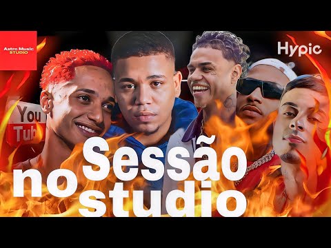 Sessão de studio com Oruam, Orochi, Borges, Cabelinho, Tuto