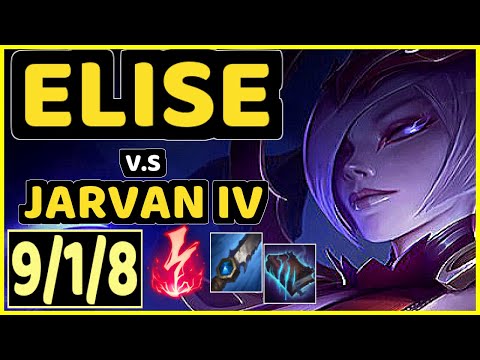 SEVENARMY (ELISE) vs JARVAN IV - 9/1/8 KDA JUNGLE GAMEPLAY - EUW Ranked DIAMOND