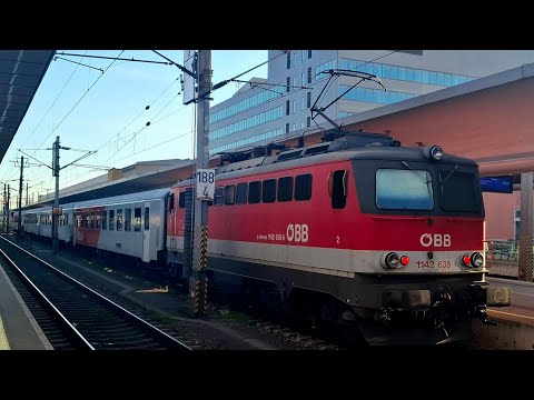 Einfahrt des 80-73 112-9 und 1142 638-6 an der R/S1 3672 in Linz Hbf am 11.5.2025