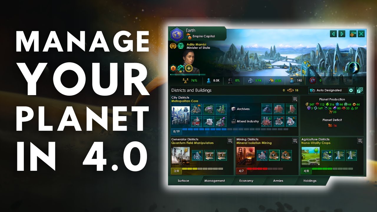How To Play Stellaris 4.0 - Planetary Management
