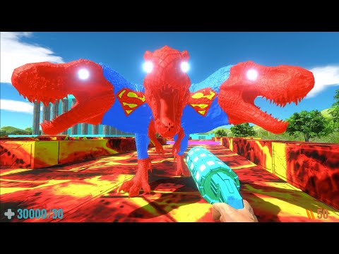 DEATH RUN vs SUPERMAN HYDRA T-REX - Animal Revolt Battle Simulator