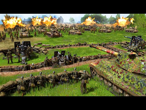 Can WW2 German Army TRENCH WALL Hold VS 5,000 US ARMY DEATH CHARGE?! - Gates of Hell