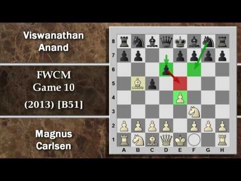 Partite Commentate di Scacchi 70 - Carlsen vs Anand - FWCM Game 10 - 2013 [B51] Siciliana Rossolimo