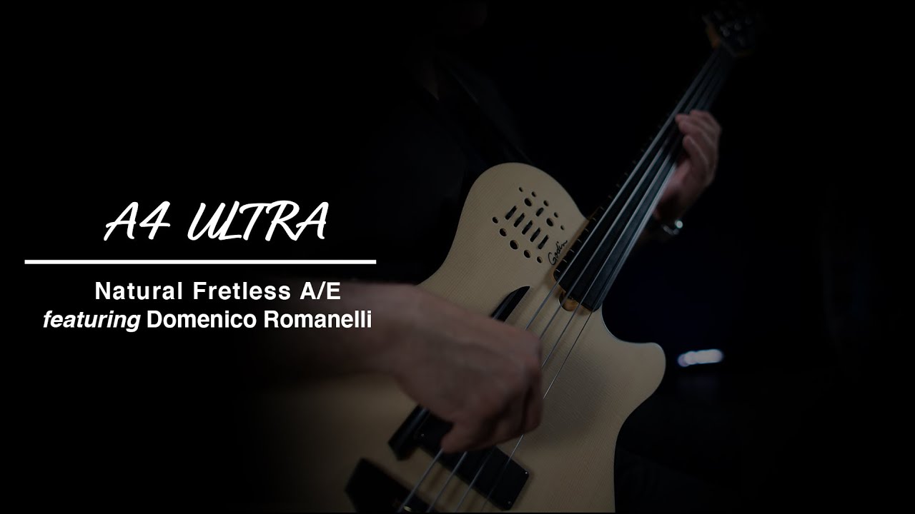 Godin A4 Ultra Natural Fretless A/E Bass Guitar