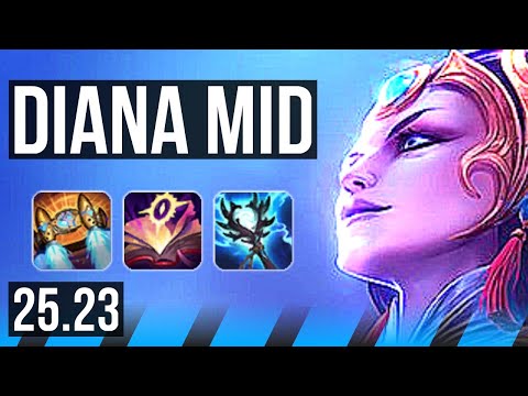 DIANA vs YASUO (MID) | 12/0/6, Legendary | KR Master | 25.23