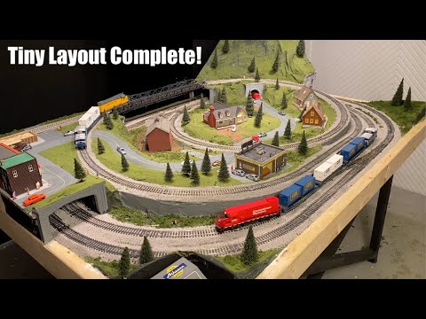 Tiny HO Train Layout Build - 4x6 Model Railroad Part 3 Finally Complete!
