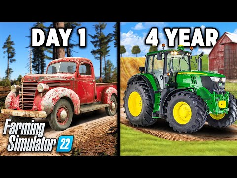 Starting with $0 and a PICKUP, I built a farm in the middle of the forest all by myself!