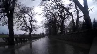Drive On Storm Frank Flooded Roads Forgandenny Perthshire Scotland