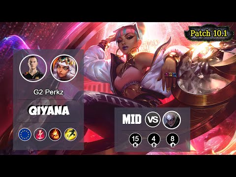 G2 Perkz Qiyana MID vs Diana | LOL | S10 EUW Placements - Full Gameplay