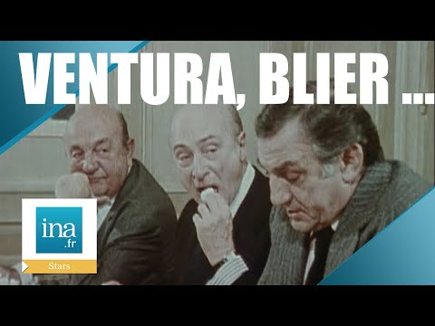 At a restaurant with Lino Ventura, Bernard Blier, Henri Verneuil and Gérard Oury | INA Archive