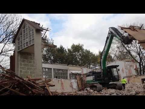 Bagger im Einsatz - Abbruch einer Kirche mit dem CAT396 - Teil II