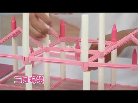 4-Storey Big Doll House Villa Children's Family DIY Accessories Assembly Dream Castle Toy Girl Gift