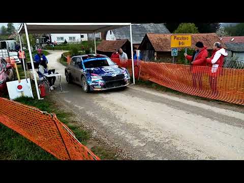 WRC Croatia Rally 2022, Mauro Miele flat tire, SS08, Pečurkovo Brdo - Mrežnički Novaki...