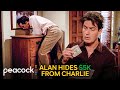 Two And A Half Men Charlie Cashes In On Alan S Secret Lamp Money