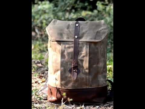 Waterproof Retro Backpack, Canvas Backpack