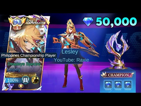 HOW TO WIN 50K DIAMONDS IN RISING OPEN!!😎🔥 LESLEY ROAD TO TOP 1 NATIONAL STAR BRACKET GAMEPLAY! MLBB