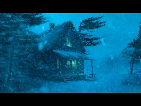 Howling Winds and Blizzard Sounds for Sleeping at a Abandoned House | Winter Storm | White Noise