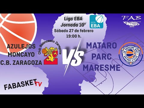 Liga EBA: Azulejos Moncayo CBZ  - Mataro Parc Maresme