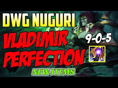 DWG Nuguri Plays VLADIMIR Top vs Ryze - Challenger Gameplay - New Items - Season 11 - Riftmaker