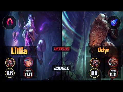 GrandMaster LILLIA [Dark Harvest] (Jungle) VS  UDYR - Grandmaster KR Patch 11.11
