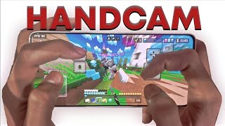 MINECRAFT HIVE BEDWARS ON MOBILE ( HANDCAM )