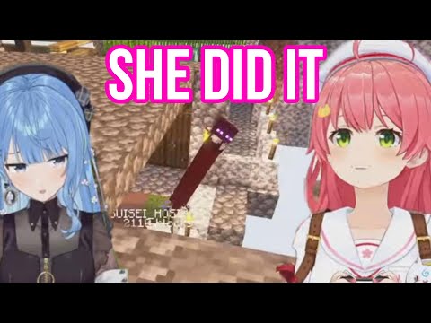 Miko Is Proud That Suisei Finally Face Her Biggest Fear | MInecraft [Hololive/Sub]