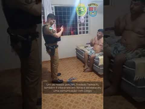 Policiais Militares de Faxinal usam libras para solucionar caso de homem com deficiência auditiva