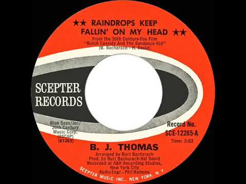1970 HITS ARCHIVE: Raindrops Keep Fallin’ On My Head - B.J. Thomas (a #1 record--mono 45)
