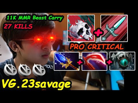VG 23savage --  [Phantom Assassin] Insane Right Click IMBA Critical Empower Combo Beast Carry Dota 2