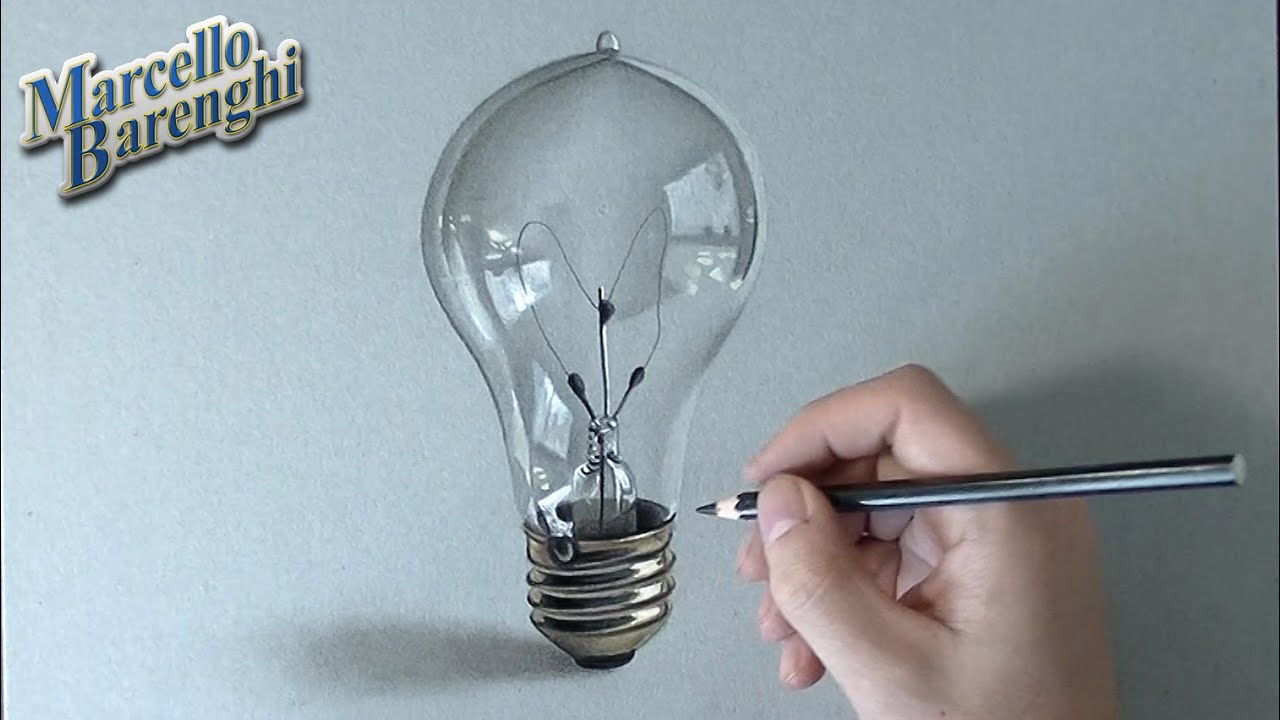 Realistic lightbulb - Drawing tutorial by Marcello Barenghi