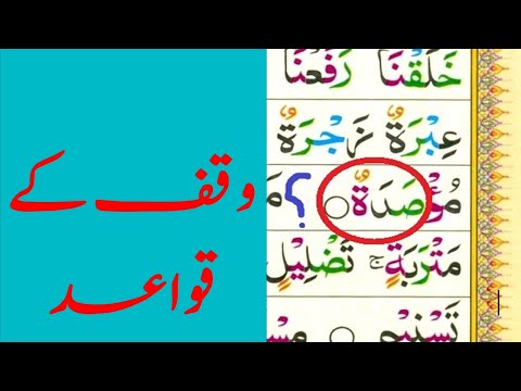 Waqf Ke Qaiaday | The Rules of Stopping | وقف کے قواعد | Tajweed (Urdu/Hindi)