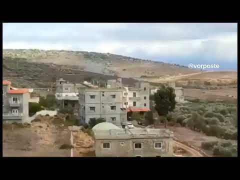 🇱🇧🇮🇱 Israeli shells falling near the city of Alma al-Shaab in southern Lebanon #israel #gaza #viral