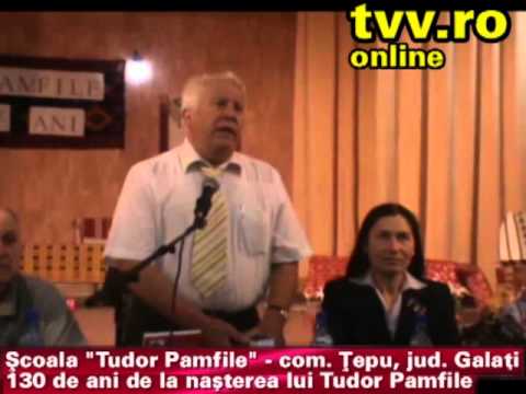 Sc. Tudor Pamfile, Tepu, Galati - 130 ani de la nasterea lui T. Pamfile
