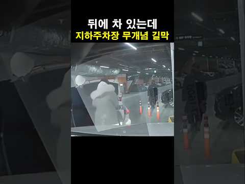 뒤에 차 있는데 지하주차장 무개념 길막