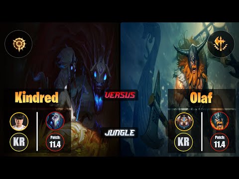 Clid KINDRED (Jungle) [Press the Attack] VS OLAF - Challenger KR Patch 11.4