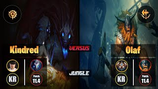Clid KINDRED (Jungle) [Press the Attack] VS OLAF - Challenger KR Patch 11.4
