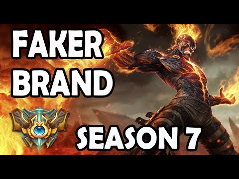 SKT T1 Faker plays BRAND SUPPORT vs RAKAN - Ranked Challenger Korea