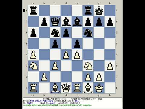 Motylev, Alexander vs Grischuk, Alexander | Russia Chess 51 1998, St Petersburg