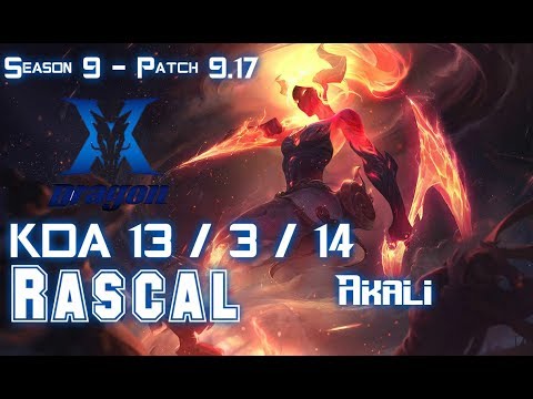 KZ Rascal AKALI vs KARMA Top - Patch 9.17 KR Ranked