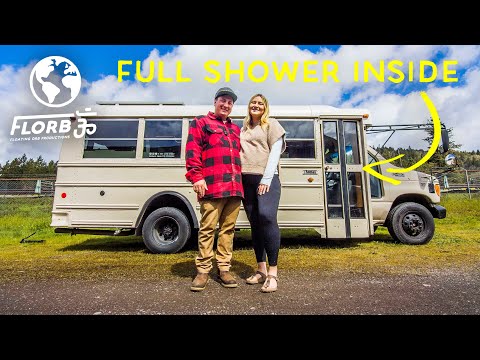 Mini Skoolie Tour with Full Shower Inside