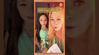 She says "HELP?"   #shorts