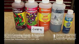 (1711) Growing Equip. & Supplies - Online Auction